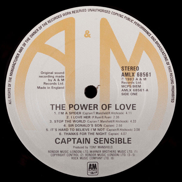 Captain Sensible - The Power Of Love - 1983