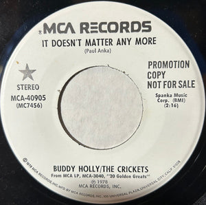 Buddy Holly / Crickets (2), The - It Doesn't Matter Any More - 1978