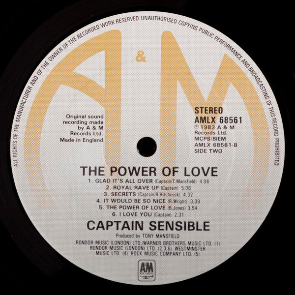 Captain Sensible - The Power Of Love - 1983