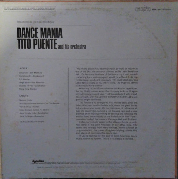 Tito Puente And His Orchestra - Dance Mania - 1969