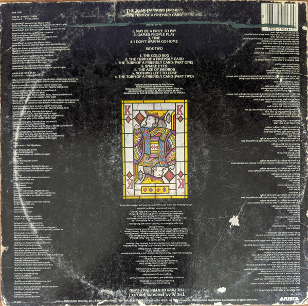 Alan Parsons Project, The - The Turn Of A Friendly Card - 1980