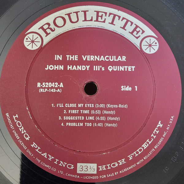 John Handy - In The Vernacular