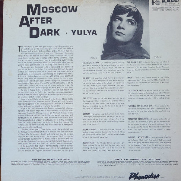 Julie Whitney - Moscow After Dark - 1959