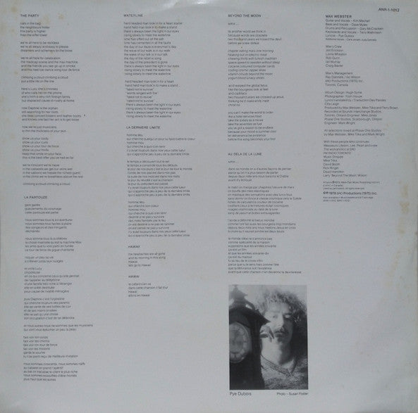 Max Webster - Mutiny Up My Sleeve - 1978