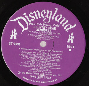 Country Bears, The - Original Soundtrack From Walt Disney World's Country Bear Jamboree - 1971
