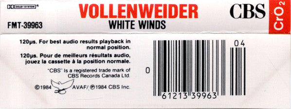 Andreas Vollenweider - White Winds - 1984