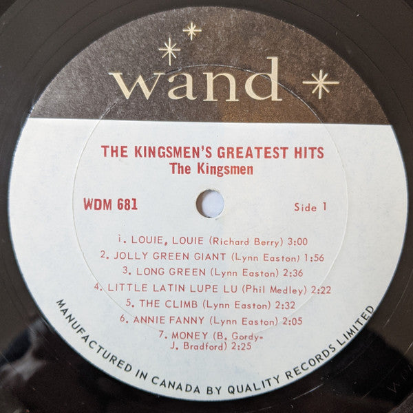 The Kingsmen - The Kingsmen's Greatest Hits Vinyl Record