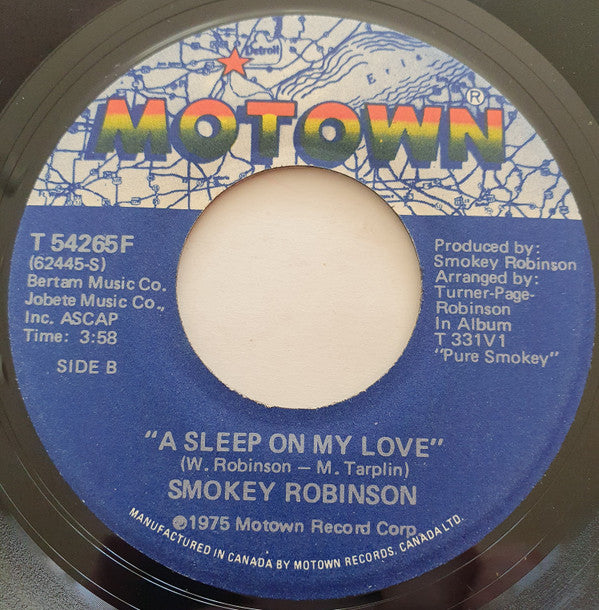 Smokey Robinson - Quiet Storm / A Sleep On My Love