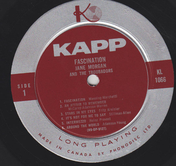Jane Morgan And Troubadors, The - Fascination - 1962