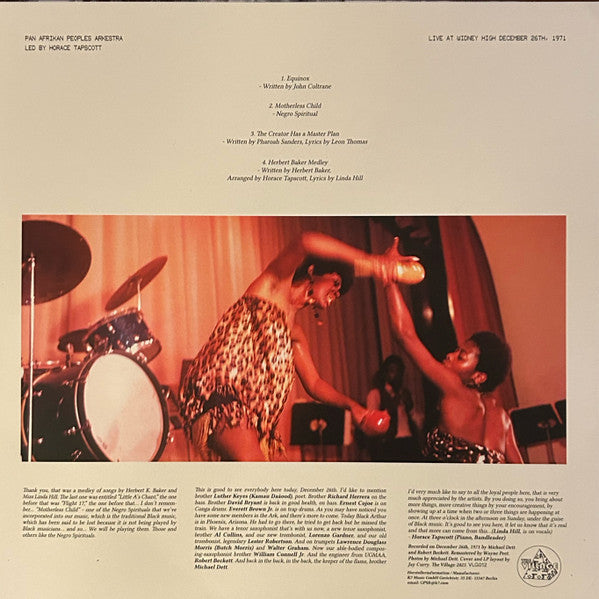 Pan-Afrikan Peoples Arkestra, The - Live At Widney High December 26th, 1971 - 2025