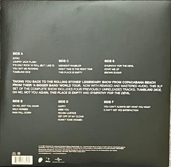 Rolling Stones, The - A Bigger Bang - Live On Copacabana Beach - 2021