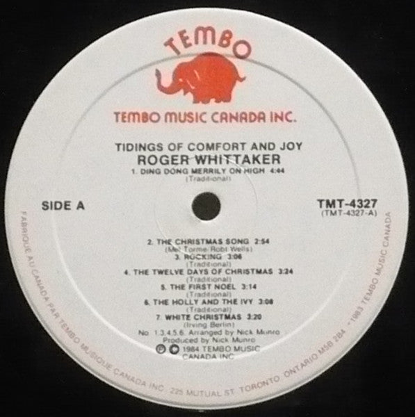 Roger Whittaker - Tidings Of Comfort And Joy - 1984