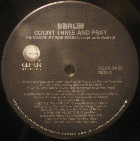 Berlin - Count Three & Pray - 1986