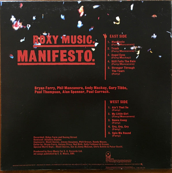 Roxy Music - Manifesto -