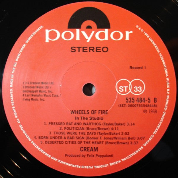 Cream - Wheels Of Fire - 2019