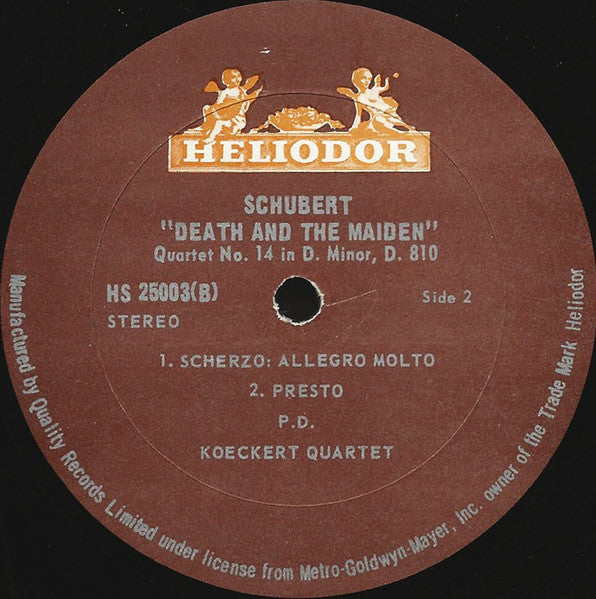 Franz Schubert - Koeckert-Quartett - "Death And The Maiden" String Quartet No. 14 In D Minor, D. 810 - 1966