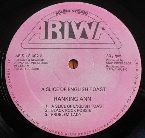 Ranking Ann - A Slice Of English Toast -