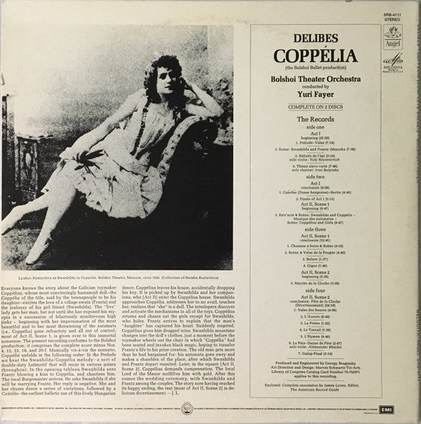 Léo Delibes, Юрий Файер, Bolshoi Theatre Orchestra - Coppélia (Complete Ballet) -