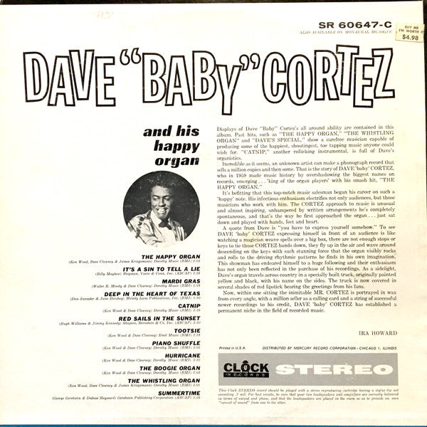 Dave "Baby" Cortez - Dave "Baby" Cortez And His Happy Organ