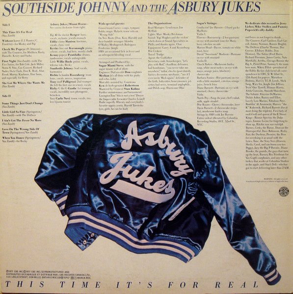 Southside Johnny & The Asbury Jukes - This Time It's For Real - 1977