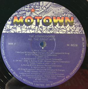Commodores - All The Great Hits - 1982