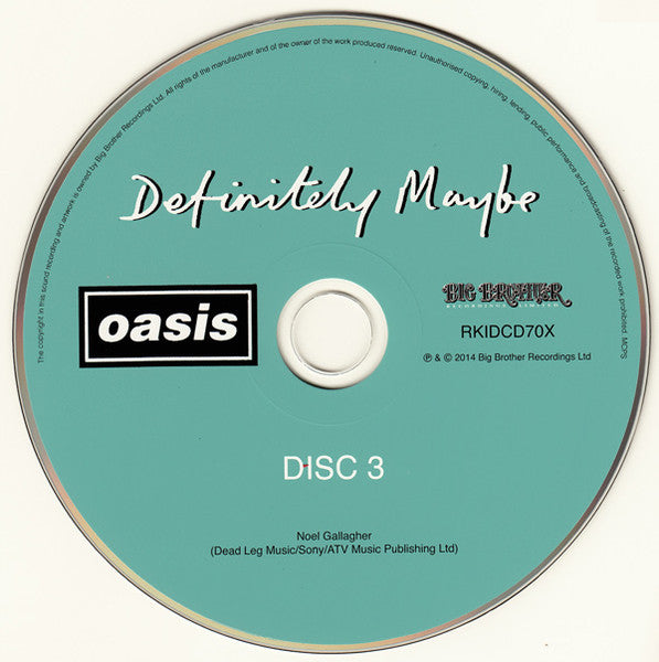 Oasis - Definitely Maybe (CD) - 2014