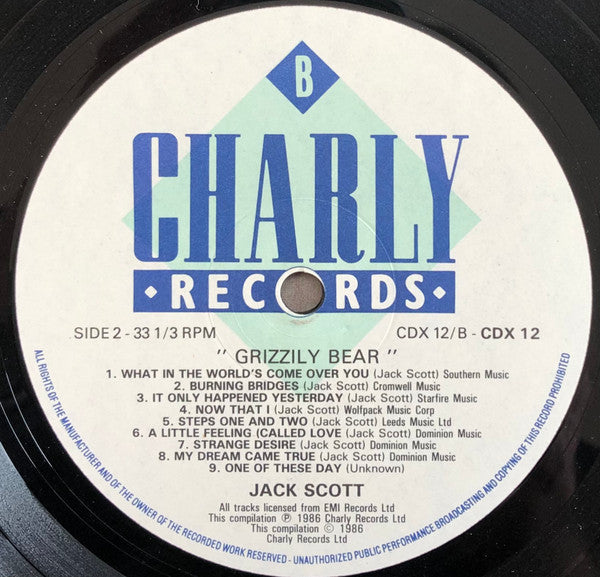 Jack Scott - Grizzily Bear - 1986