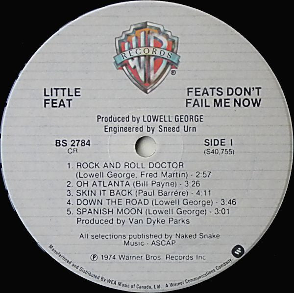 Little Feat - Feats Don't Fail Me Now - 1979