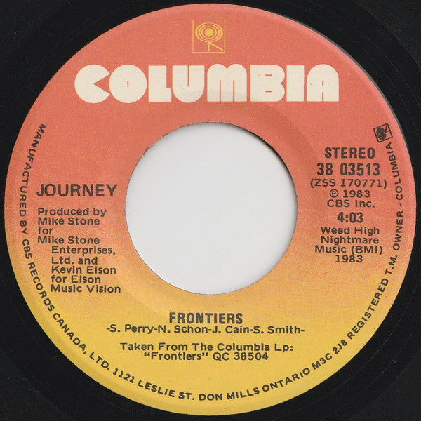 Journey - Separate Ways (Worlds Apart) / Frontiers