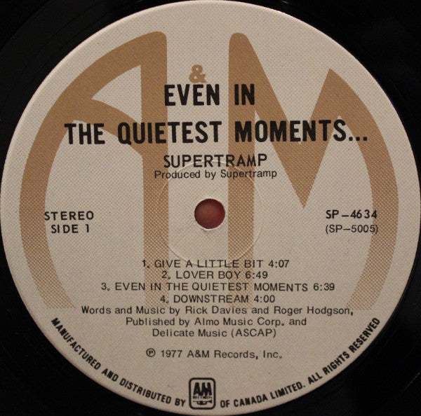 Supertramp - Even In The Quietest Moments... - 1977