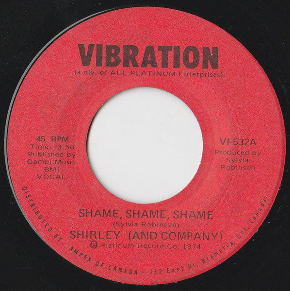 Shirley & Company - Shame, Shame, Shame