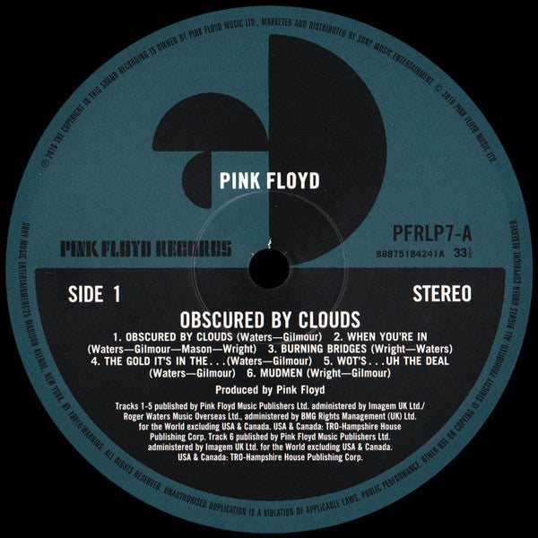 Pink Floyd - Obscured By Clouds - 2016