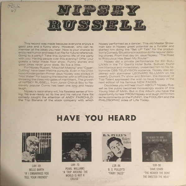 Nipsey Russell - A Riot Of Laughs