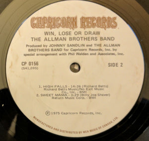 Allman Brothers Band, The - Win, Lose Or Draw - 1975