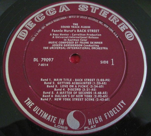 Frank Skinner (2) - Back Street (The Sound Track Album)