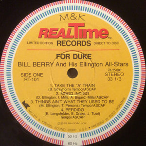 Bill Berry And His Ellington Allstars - For Duke - 1978