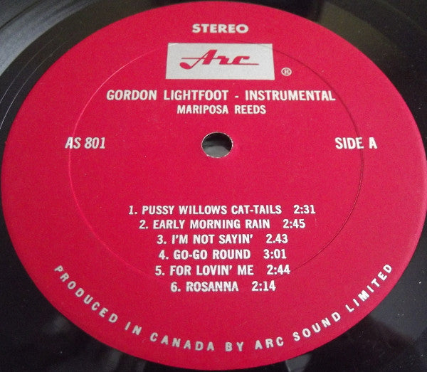 Mariposa Reeds - Gordon Lightfoot - Instrumental - 1968