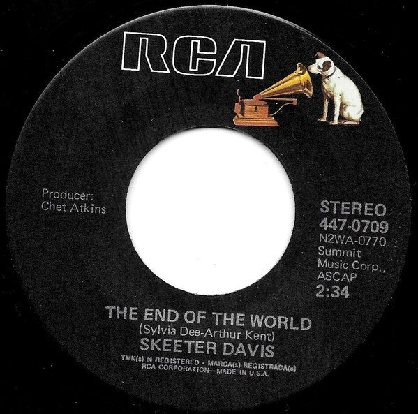 Skeeter Davis - I Can't Stay Mad At You / The End Of The World