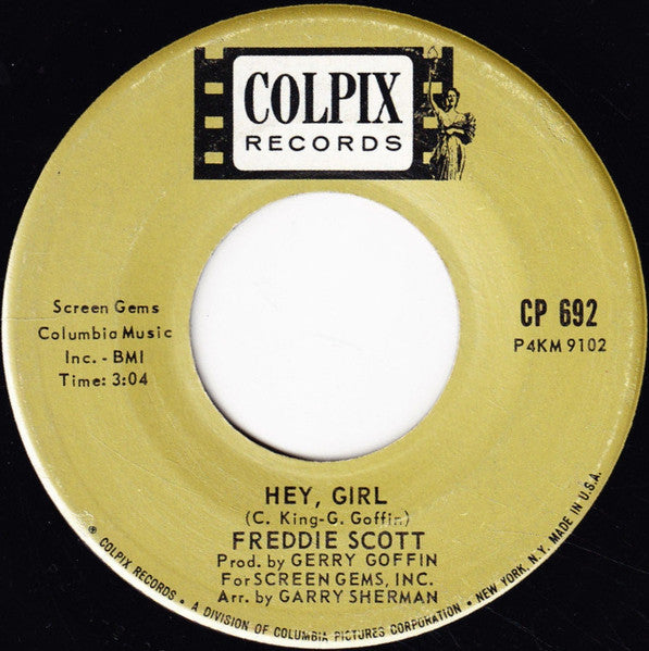 Freddie Scott  - Hey, Girl / The Slide Vinyl Record