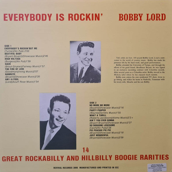 Bobby Lord - Everybody Is Rockin' -
