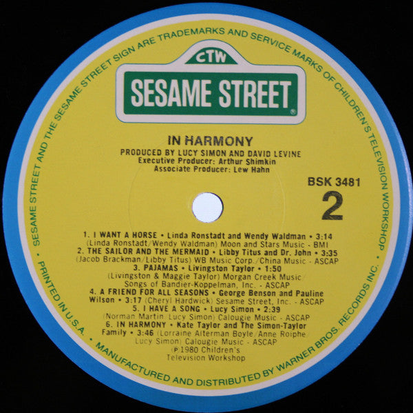 Various - In Harmony - A Sesame Street Record
