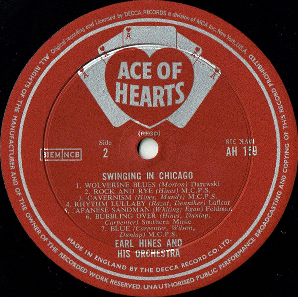 Earl Hines And His Orchestra - Swinging In Chicago - 1967