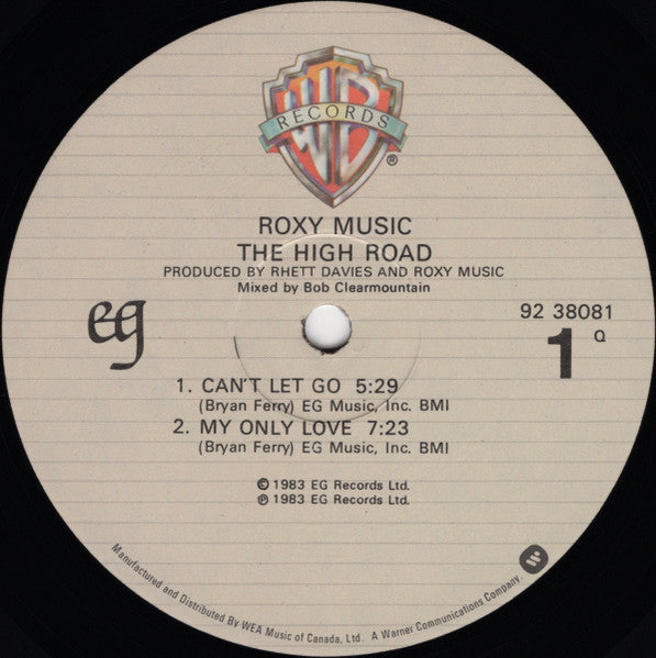 Roxy Music - The High Road - 1983