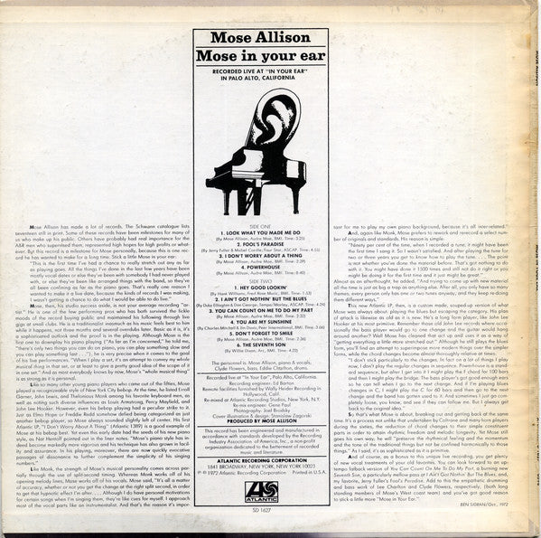 Mose Allison - Mose In Your Ear