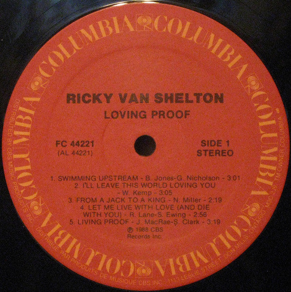 Ricky Van Shelton - Loving Proof - 1988