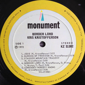 Kris Kristofferson - Border Lord - 1972