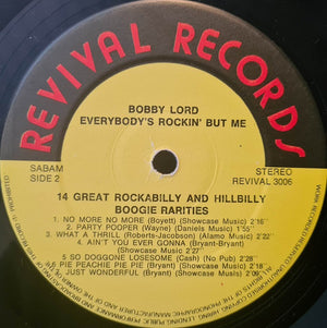 Bobby Lord - Everybody Is Rockin' -