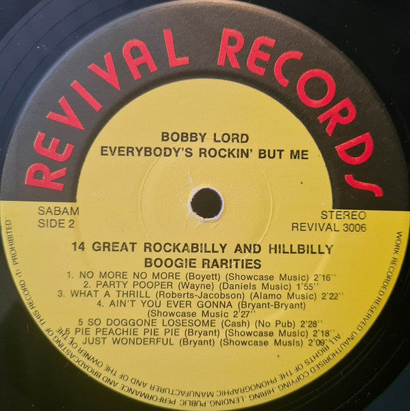 Bobby Lord - Everybody Is Rockin' -