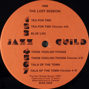Earl Swope Sextet Featuring: Lennie Tristano - The Lost Session - 1982