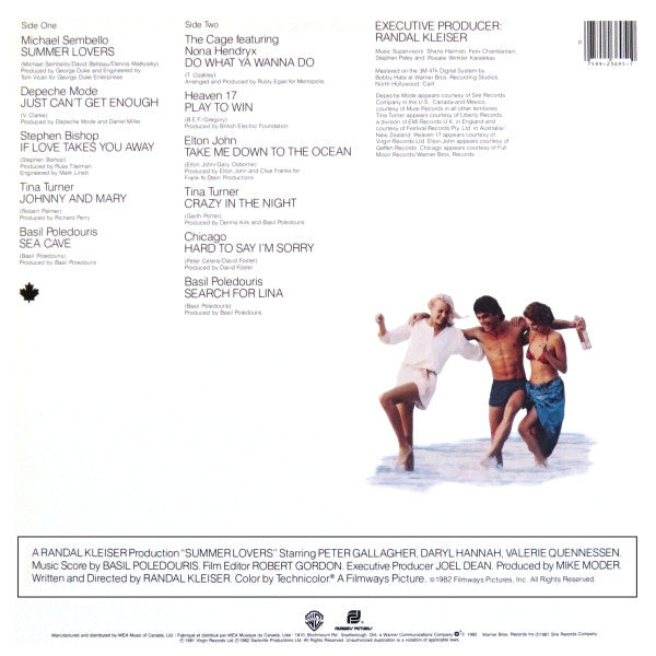 Various - Summer Lovers / Original Sound Track From The Filmways Motion Picture - 1982